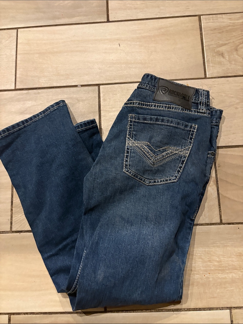 Men's Bootcut Jeans in Medium Blue - Regular Rise